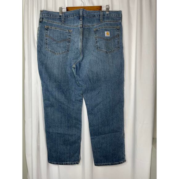 Carhartt men's blue jeans 42x30 42" waist x 30" length work wear medium wash - Picture 4 of 15